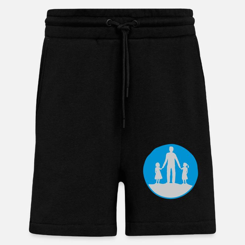 Cercle Père 2 Filles - Short bio décontracté fabriqué en UE - SOLID BLACK