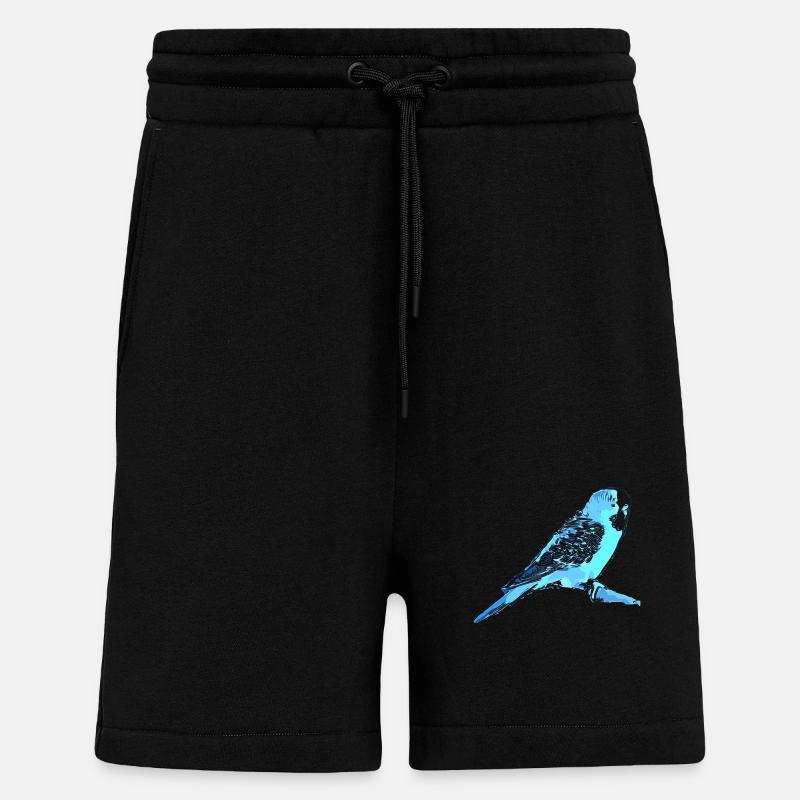 Perruche ondulée - Short bio décontracté fabriqué en UE - SOLID BLACK