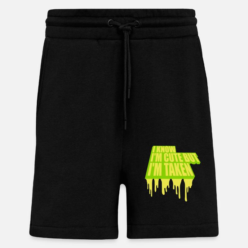 citation mignonne mais prise - Short bio décontracté fabriqué en UE - SOLID BLACK