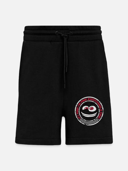 everything is fine quote - Shorts - made by SPREAD - SOLID BLACK