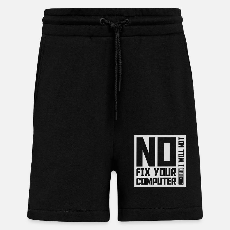 not fix your computer - Shorts - made by SPREAD - SOLID BLACK
