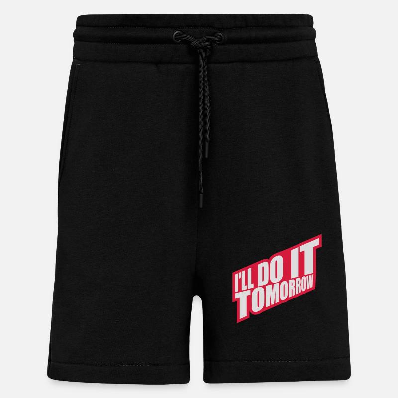 do it tomorrow quote - Shorts - made by SPREAD - SOLID BLACK