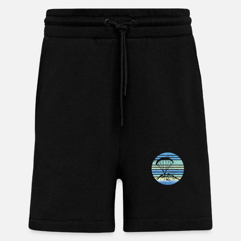Paramotoring Retro Design - Shorts - made by SPREAD - SOLID BLACK