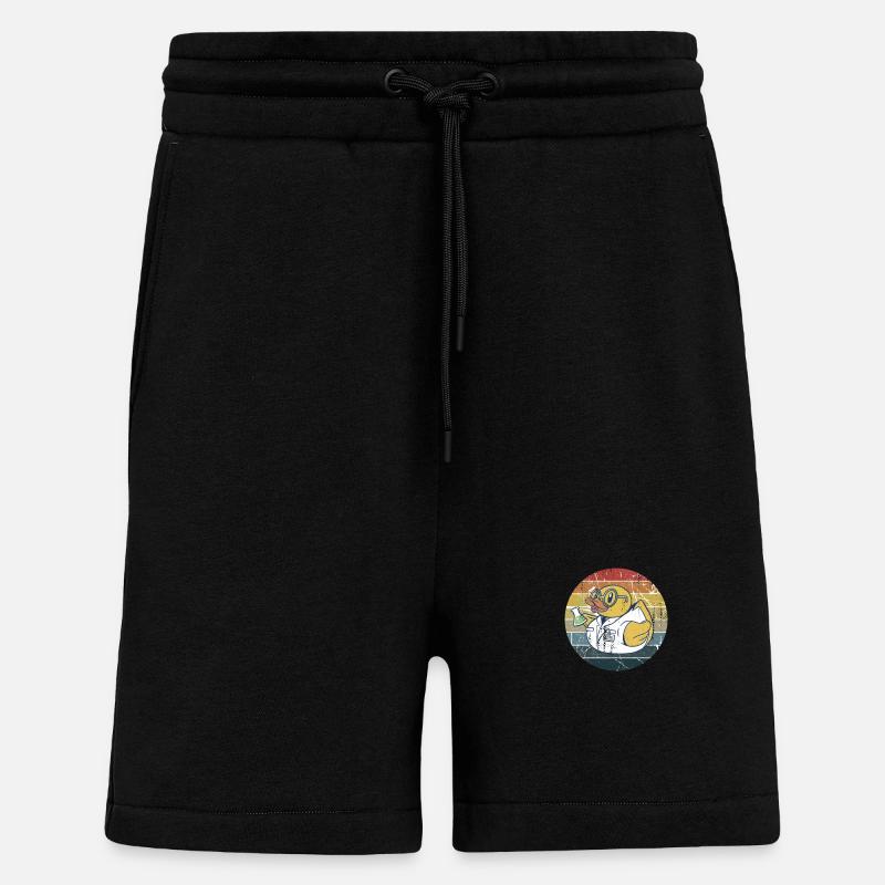 Scientifiques du canard baignant - Short bio décontracté fabriqué en UE - SOLID BLACK