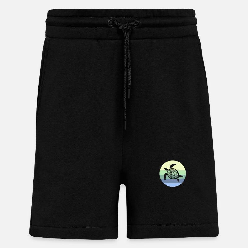 Schildkröte Retro - Shorts - made by SPREAD - SOLID BLACK