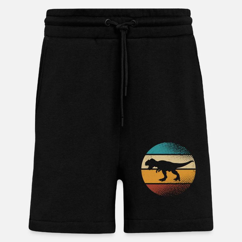 T Rex - Short bio décontracté fabriqué en UE - SOLID BLACK