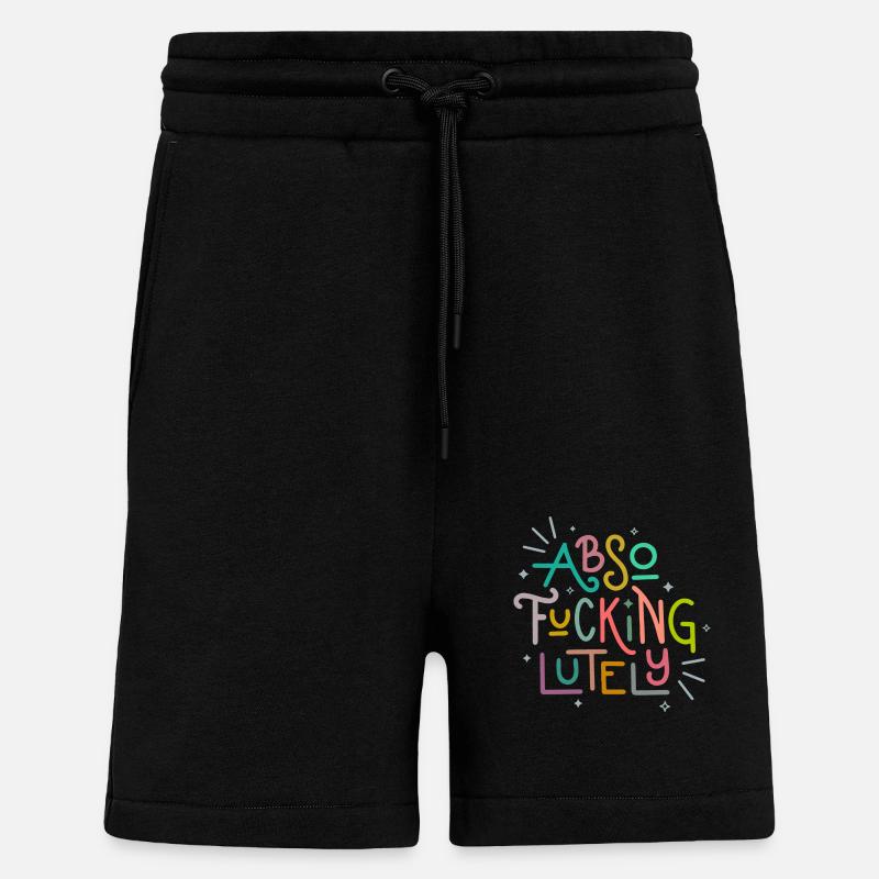 Absofuckinglument - Short bio décontracté fabriqué en UE - SOLID BLACK