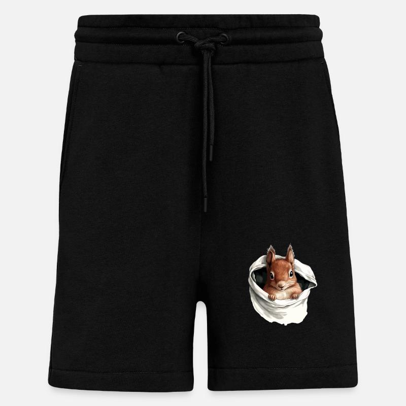 Zoozi das Eichhörnchen - Shorts - made by SPREAD - SOLID BLACK