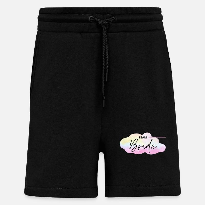 Team Bride - Regenbogen Wolke - Shorts - made by SPREAD - SOLID BLACK