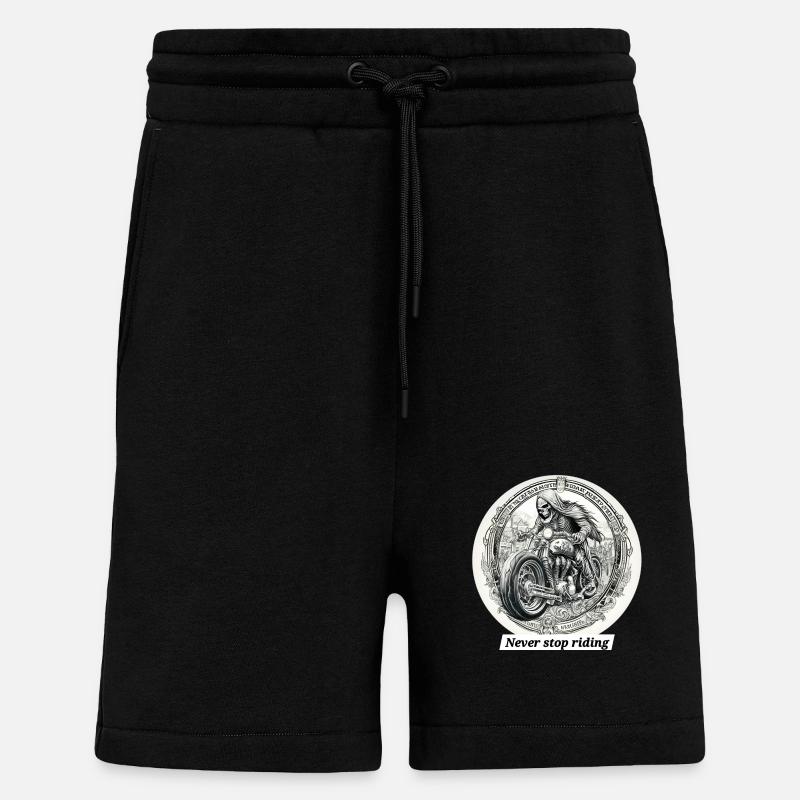 Never stop riding - Shorts - made by SPREAD - SOLID BLACK