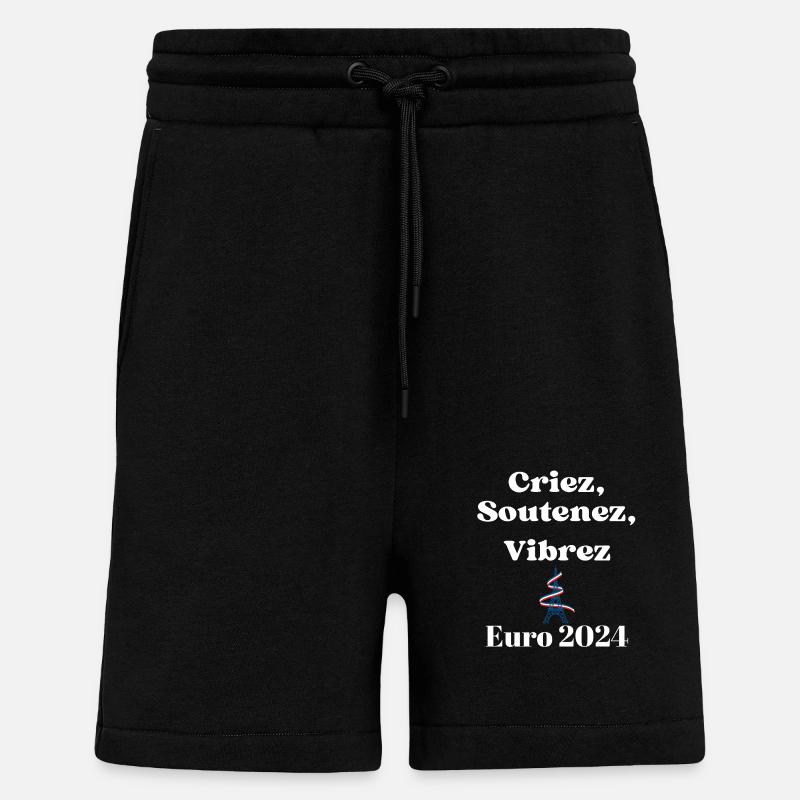 Criez soutenez vibrez - Short bio décontracté fabriqué en UE - SOLID BLACK