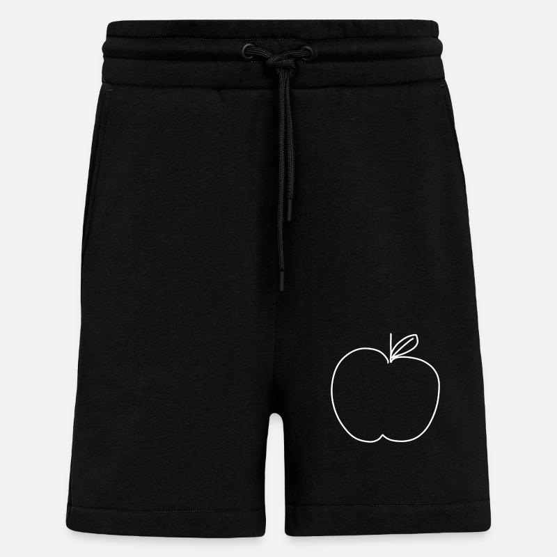 apfel essen symbol form - Shorts - made by SPREAD - SOLID BLACK