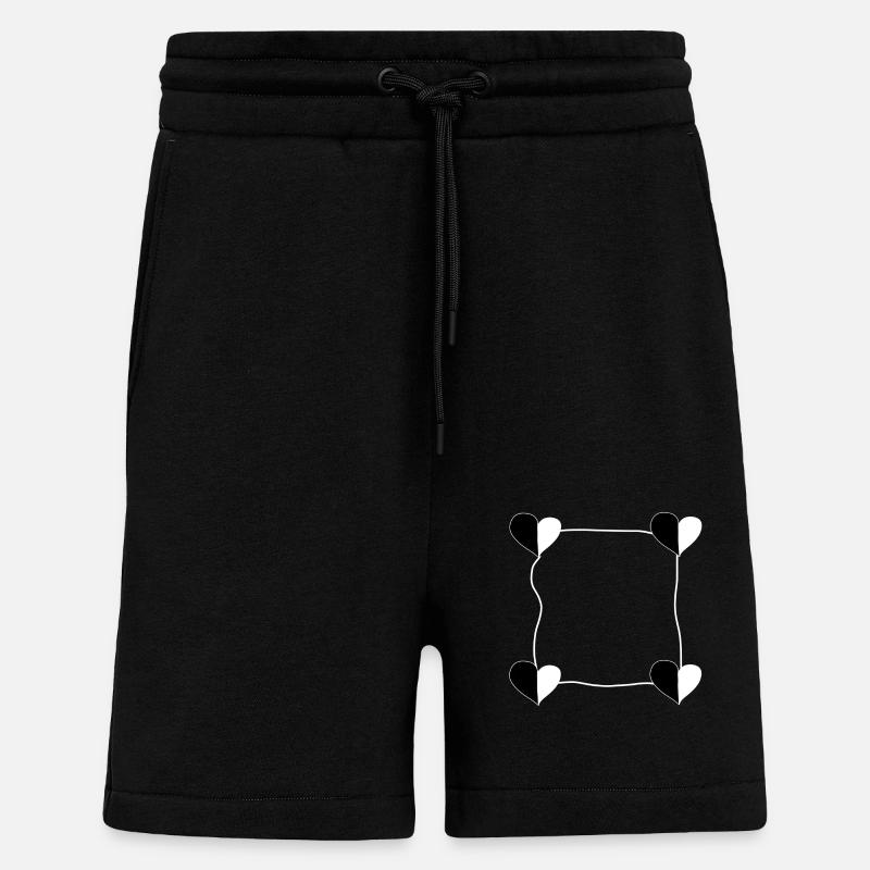 Four Hearts Frame - Shorts - made by SPREAD - SOLID BLACK