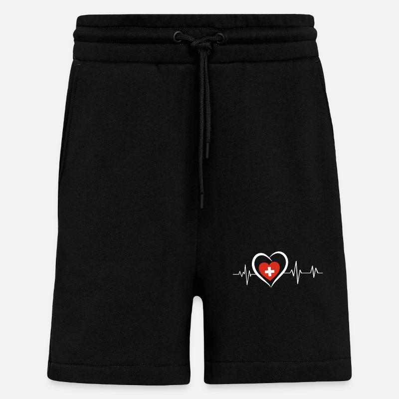 Schweizer Herzschlag - Shorts - made by SPREAD - SOLID BLACK