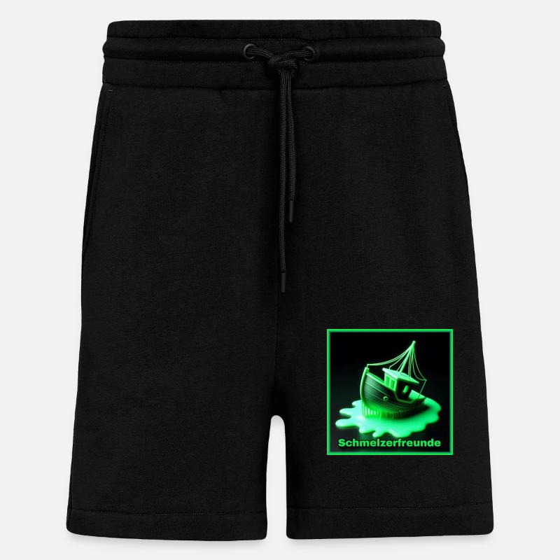 3D Drucker - Schmelzerfreunde - Shorts - made by SPREAD - SOLID BLACK