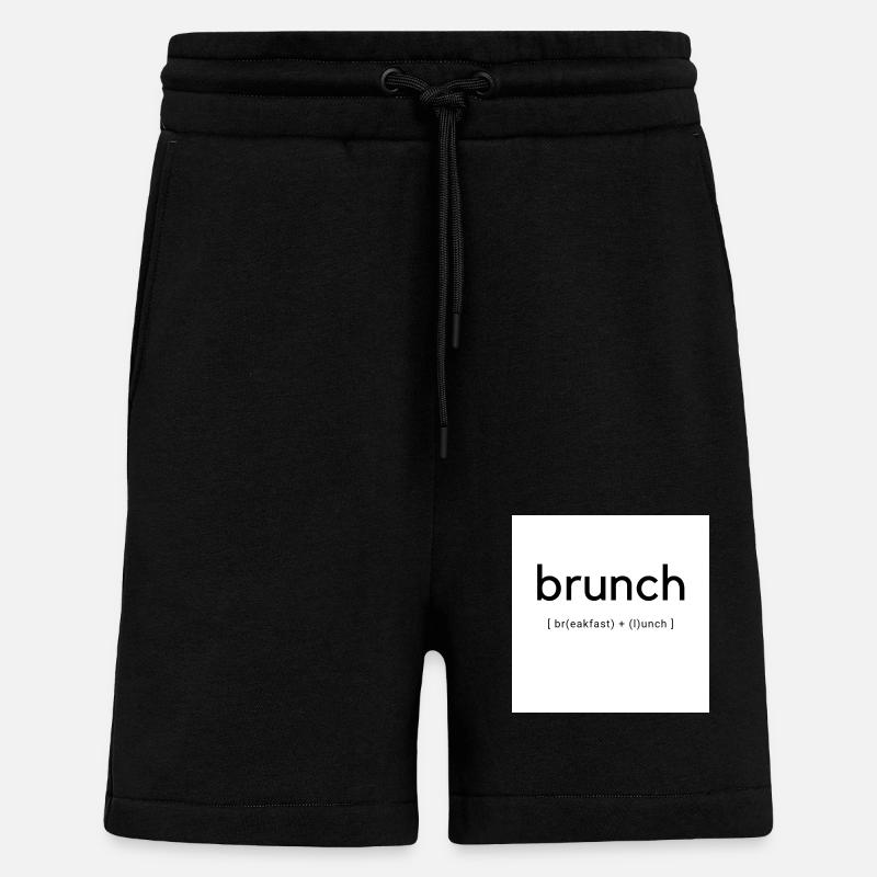 Un brunch pour tous - Short bio décontracté fabriqué en UE - SOLID BLACK