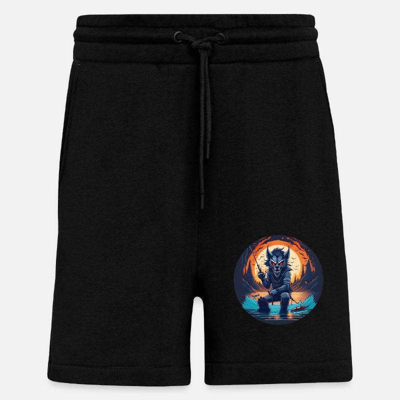 Gruseliges Halloween-partykostüm Werwolf-kostüm - Short bio décontracté fabriqué en UE - SOLID BLACK