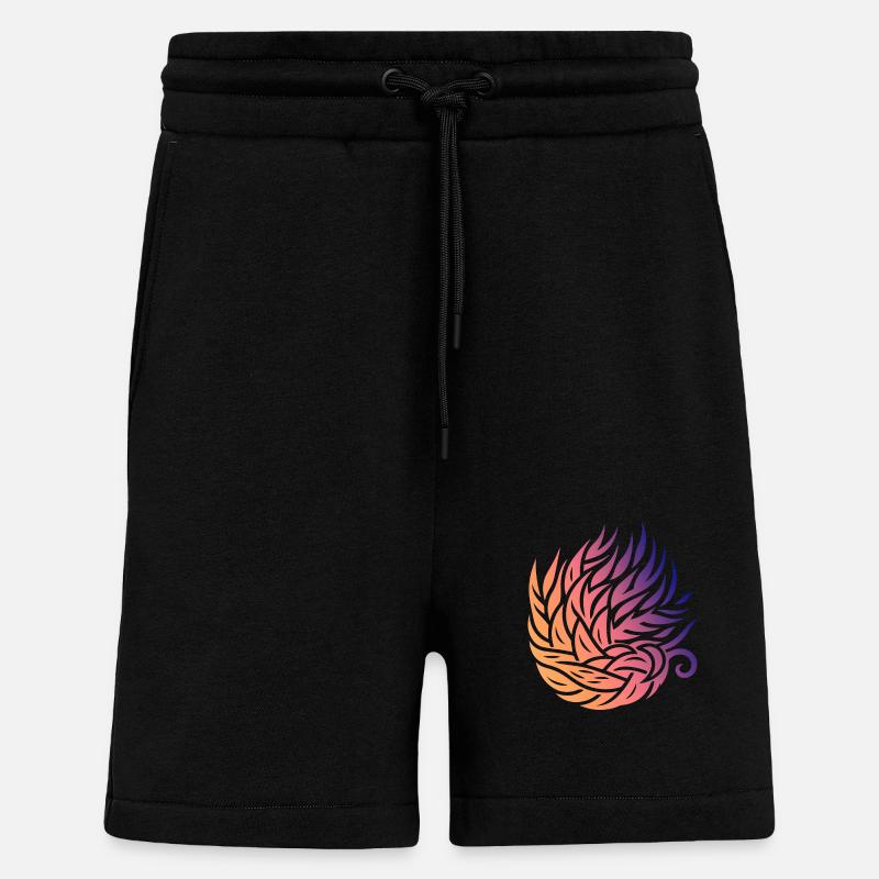 Abstrakter Blattwirbel - Shorts - made by SPREAD - SOLID BLACK