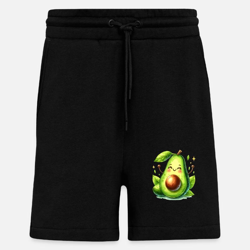 Avocado witzig positiv Optimismus Geschenk - Shorts - made by SPREAD - SOLID BLACK