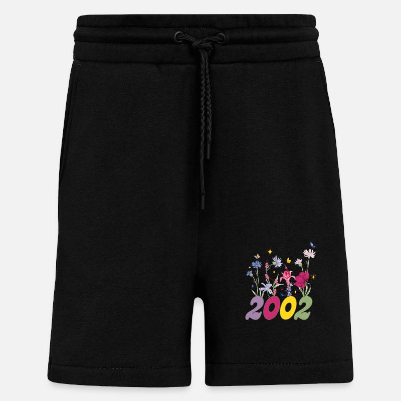 Geburtsjahr 2000 Wildblumen - Shorts - made by SPREAD - SOLID BLACK