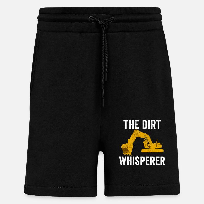 Ouvrier du bâtiment excavatrice - Short bio décontracté fabriqué en UE - SOLID BLACK