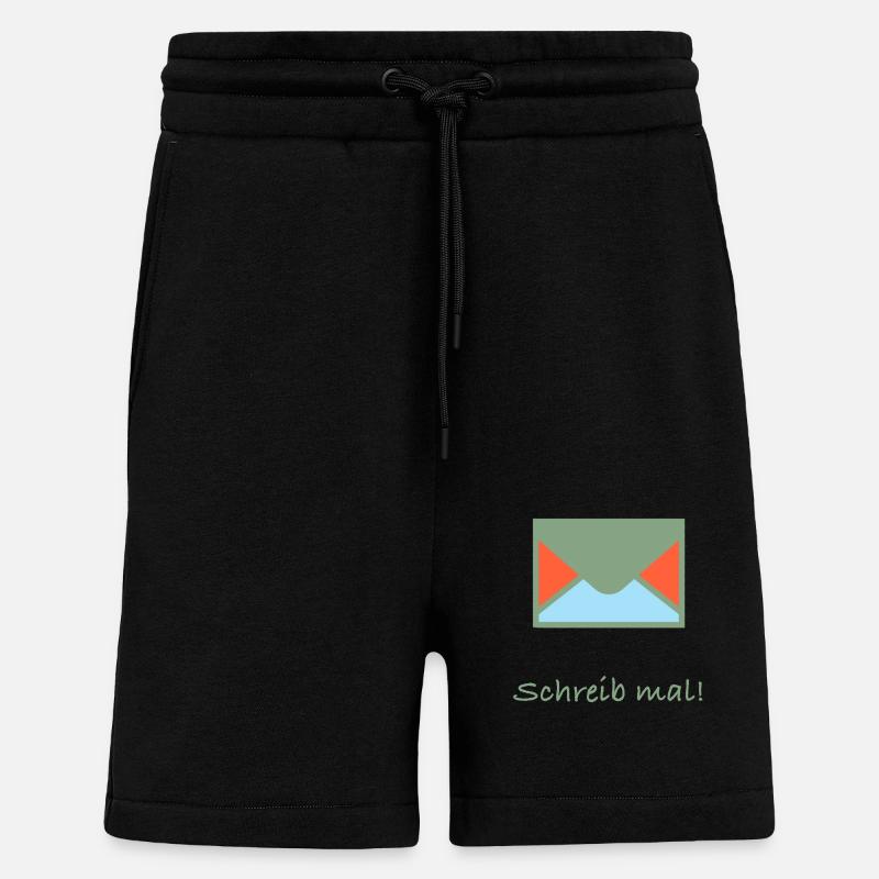 Envelope with the lettering write! - Shorts - made by SPREAD - SOLID BLACK