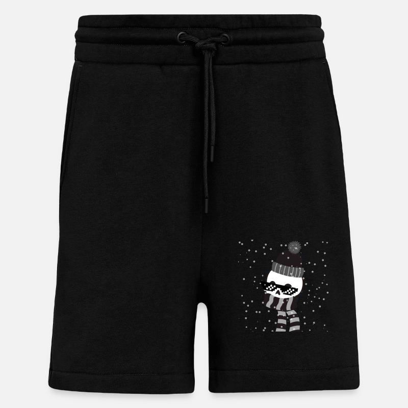 Cold and Cool skeleton - Shorts - made by SPREAD - SOLID BLACK