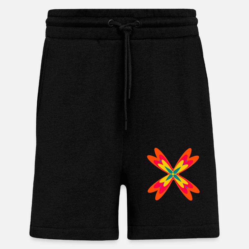 Abstract from three different patterns - Shorts - made by SPREAD - SOLID BLACK