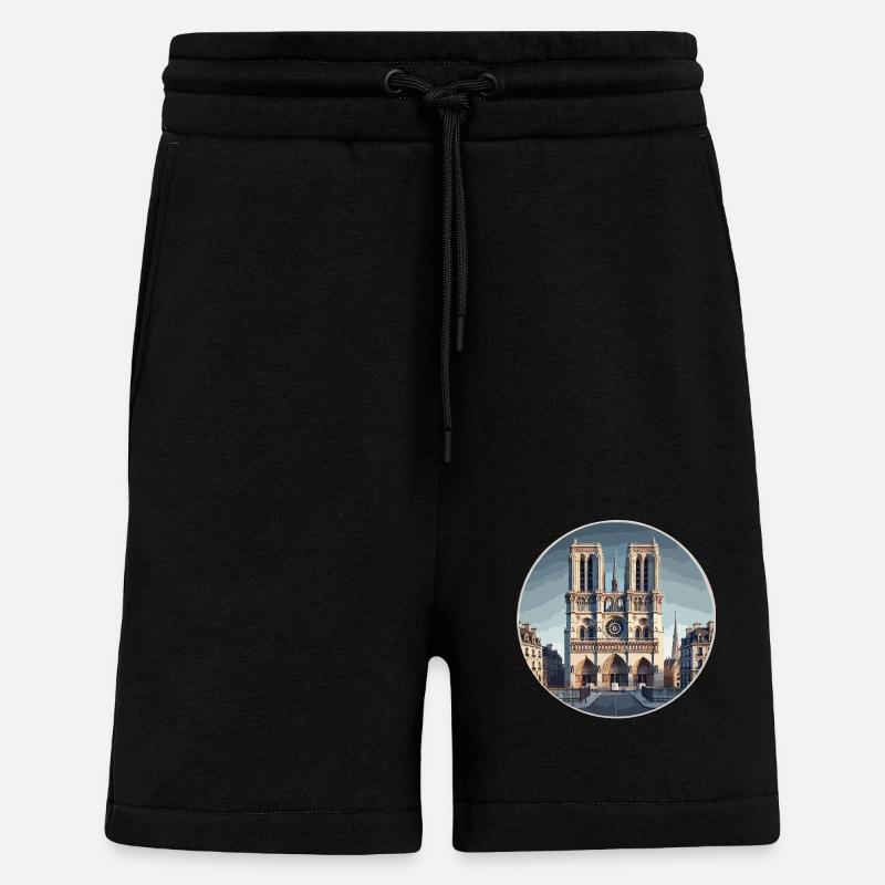 Notre Dame de Paris - Shorts - made by SPREAD - SOLID BLACK