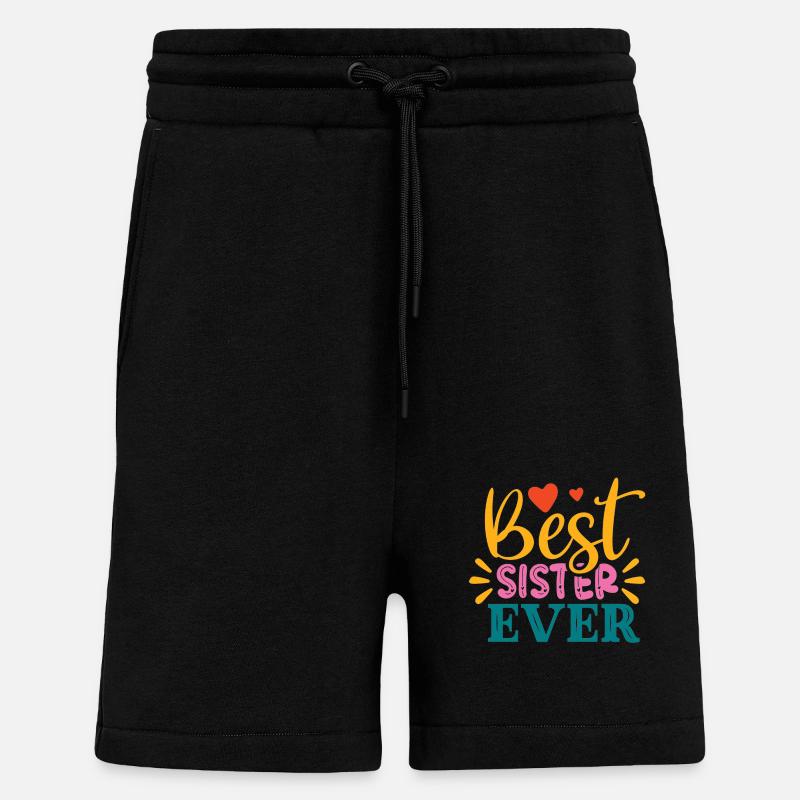 Beste Schwester - Shorts - made by SPREAD - SOLID BLACK