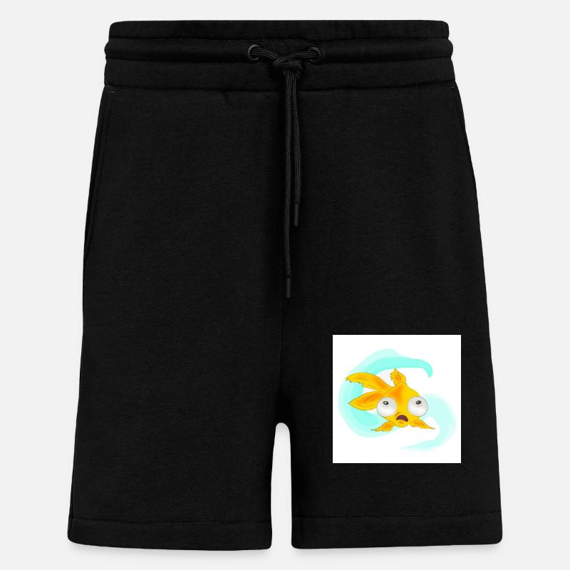 Fish with bulging eyes - Shorts - made by SPREAD - SOLID BLACK