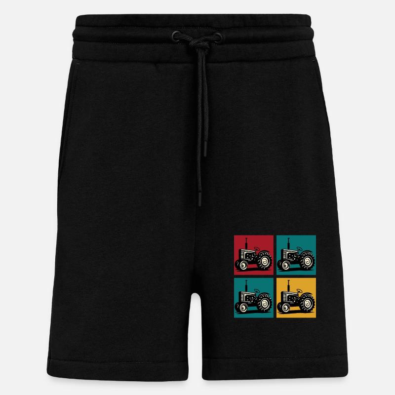 Retro-Oldtimer-Traktor - Shorts - made by SPREAD - SOLID BLACK