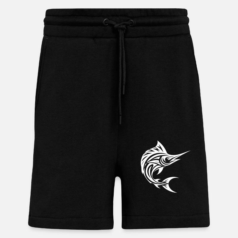 Espadon rapide - Voilier élégant - Short bio décontracté fabriqué en UE - SOLID BLACK