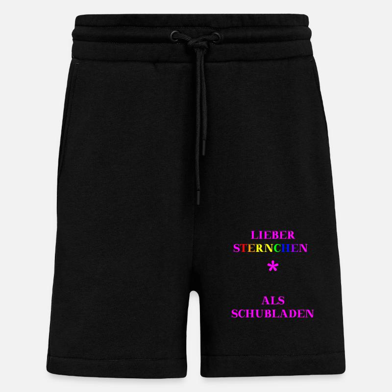 Lieber Sternchen als Schubladen Geschenkidee - Shorts - made by SPREAD - SOLID BLACK
