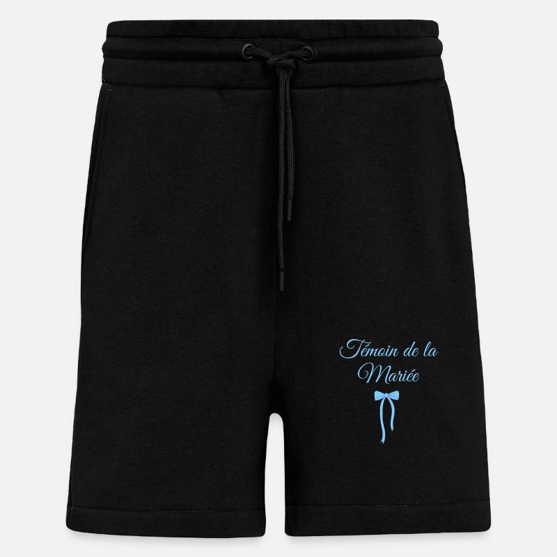 Bride's Witness Blue Bow - Shorts - made by SPREAD - SOLID BLACK
