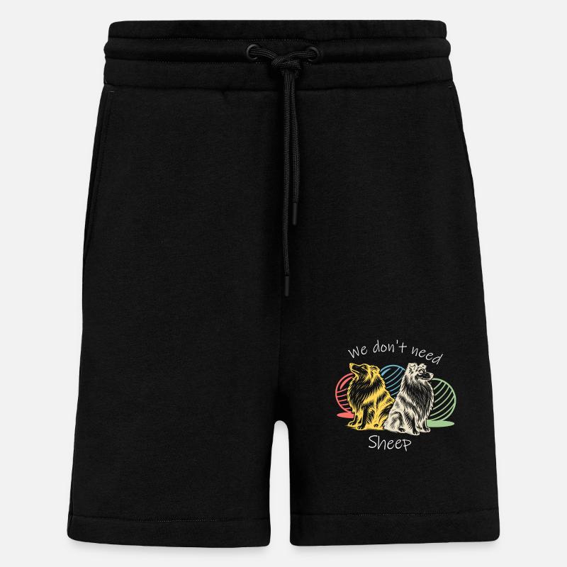 Treibball (bunt) mit Text - Shorts - made by SPREAD - SOLID BLACK