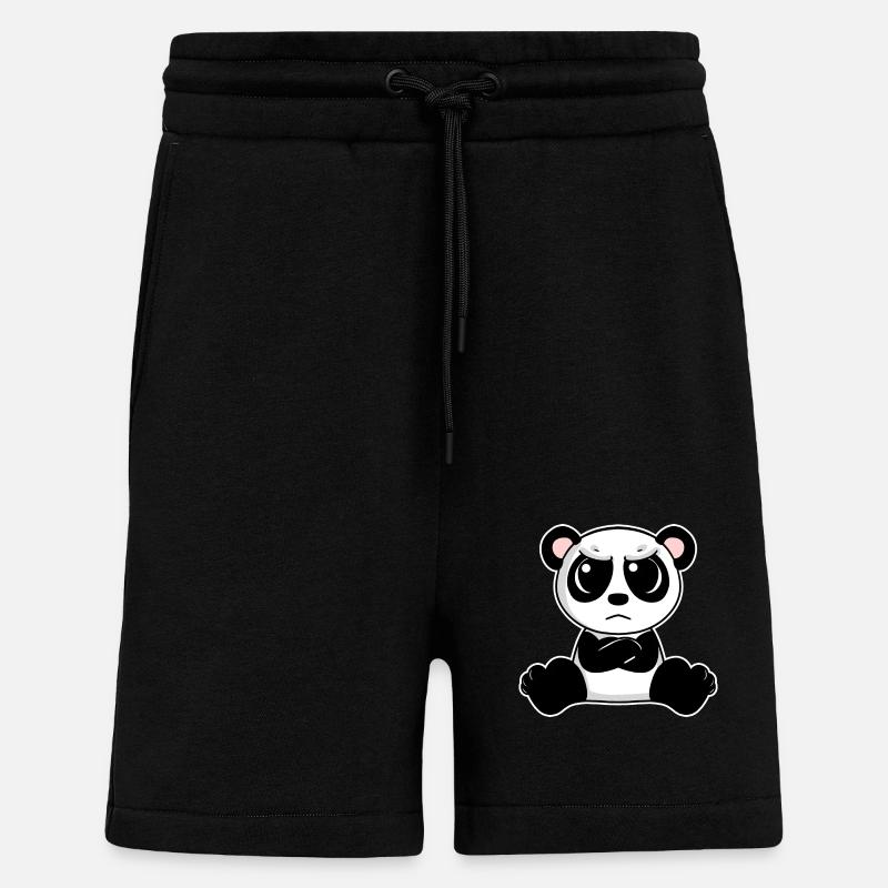 Niedlicher Panda ist genervt - Shorts - made by SPREAD - SOLID BLACK