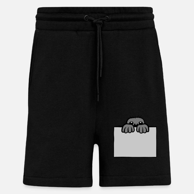 Maulwurf zeigt Schild - Shorts - made by SPREAD - SOLID BLACK