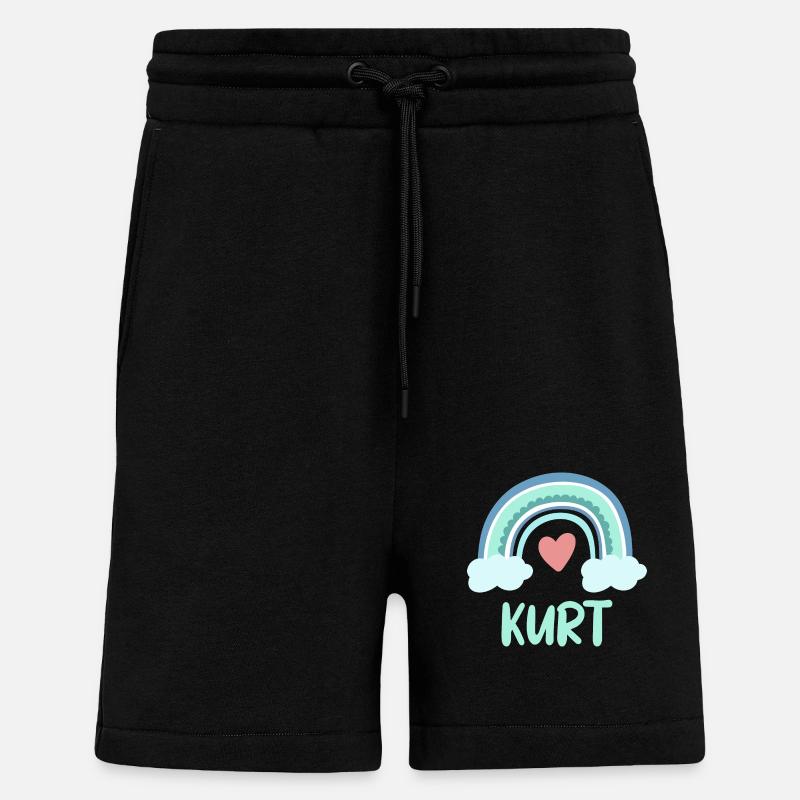 Kurt Name Rainbow Baby - Shorts - made by SPREAD - SOLID BLACK