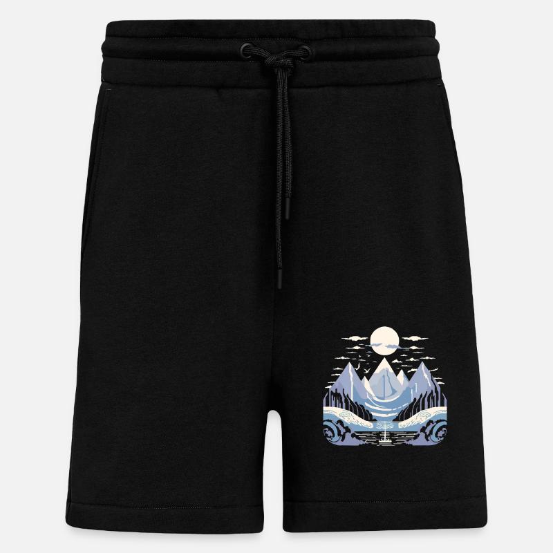 valhalla 5 - Short bio décontracté fabriqué en UE - SOLID BLACK