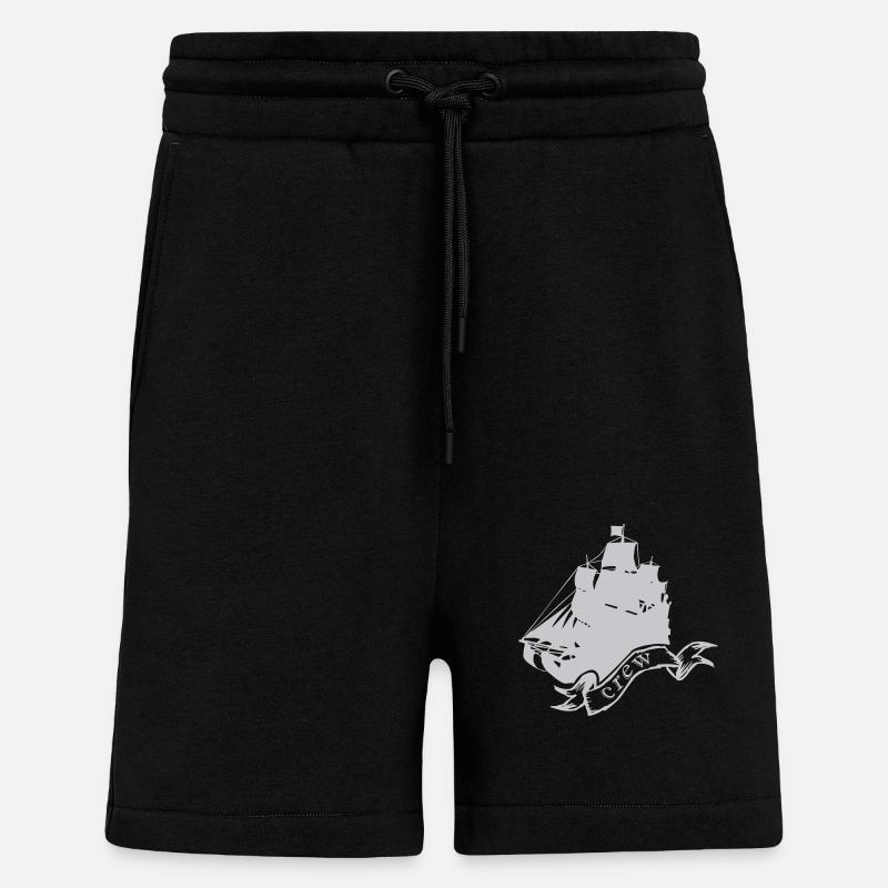 Équipage d’un bateau pirate - Short bio décontracté fabriqué en UE - SOLID BLACK