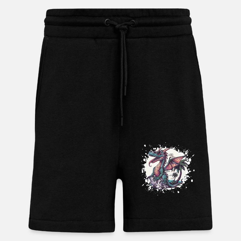 Vacances d’été du Dragon - Short bio décontracté fabriqué en UE - SOLID BLACK