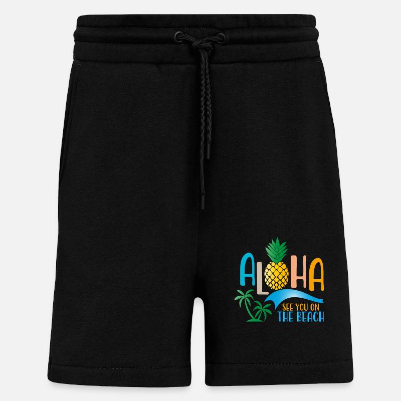 plage - Short bio décontracté fabriqué en UE - SOLID BLACK