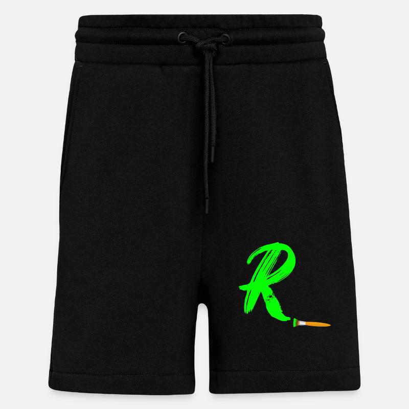 brush vert r - Short bio décontracté fabriqué en UE - SOLID BLACK