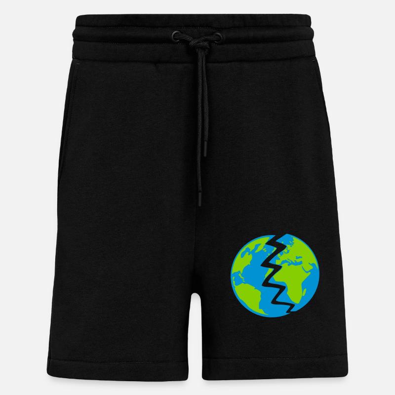 Zerstörte Erde Design - Shorts - made by SPREAD - SOLID BLACK