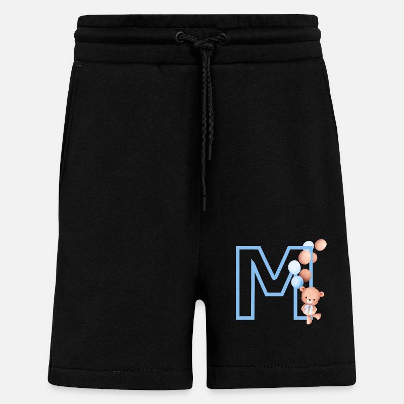Buchstabe M Blauer Bär - Shorts - made by SPREAD - SOLID BLACK