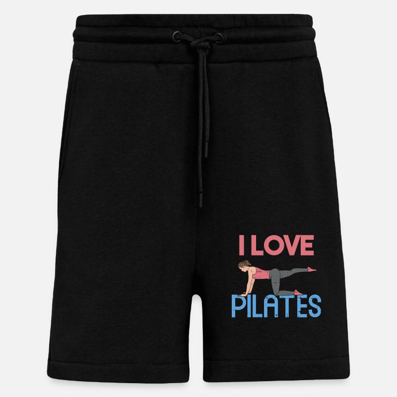 I love Pilates Gift - Shorts - made by SPREAD - SOLID BLACK