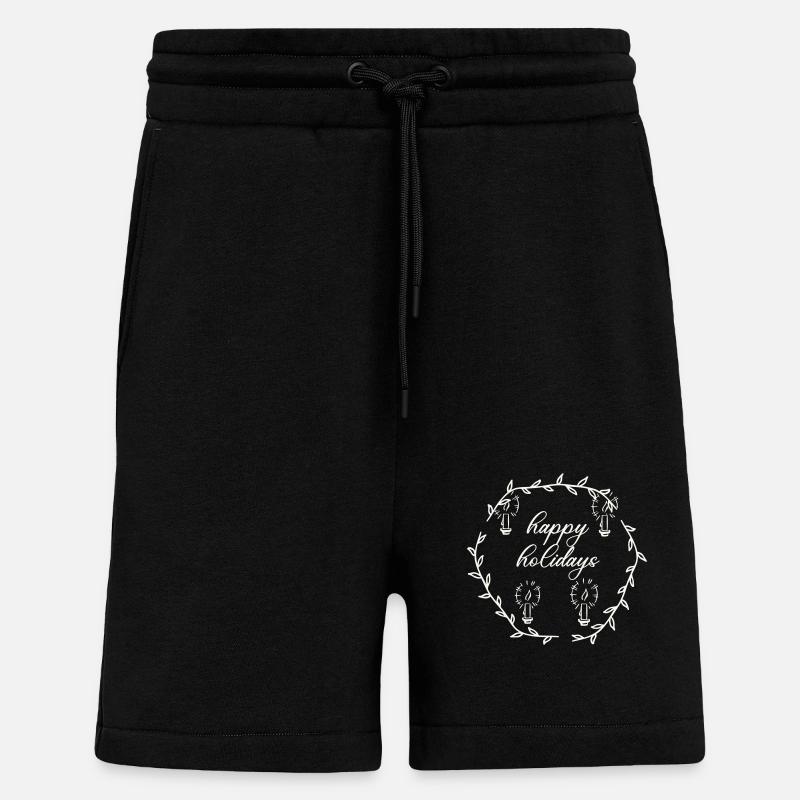 Avent Advetskranz Joyeuses Fêtes - Short bio décontracté fabriqué en UE - SOLID BLACK