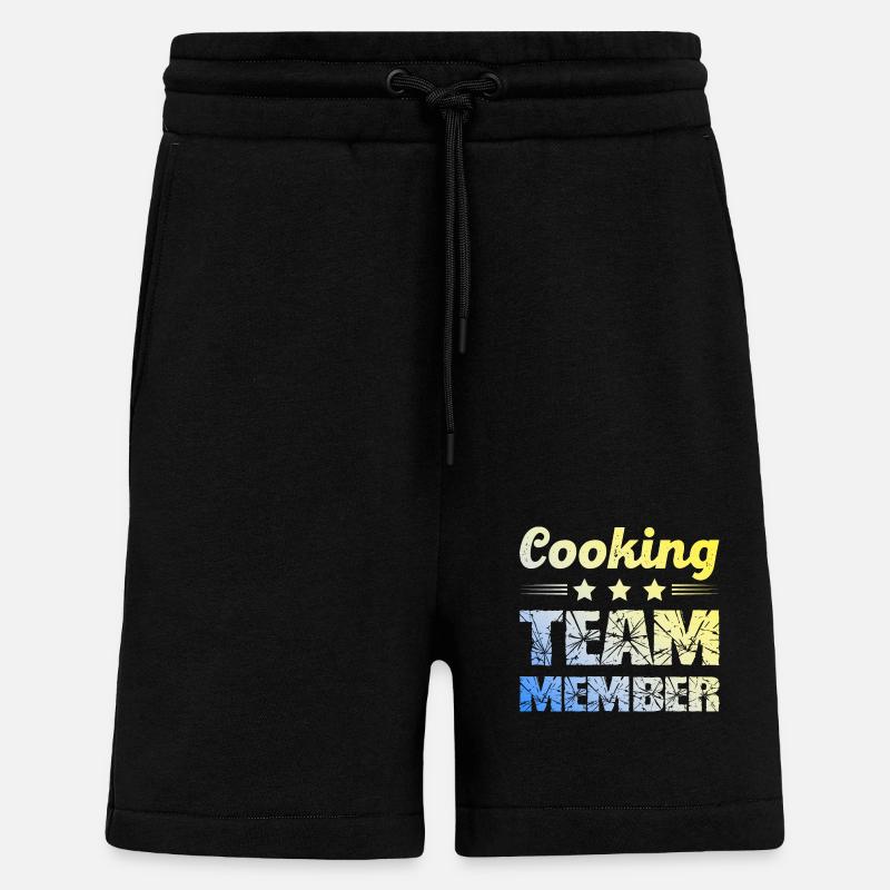 Équipe de cuisine - Short bio décontracté fabriqué en UE - SOLID BLACK