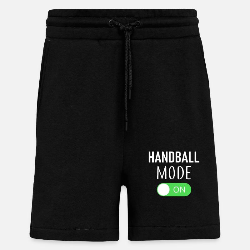 Mode Handball activé - Short bio décontracté fabriqué en UE - SOLID BLACK